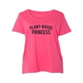 thumbnail image 1 of Plant-Based Princess Womens Plus Size Scoopneck Tee, 1 of 1
