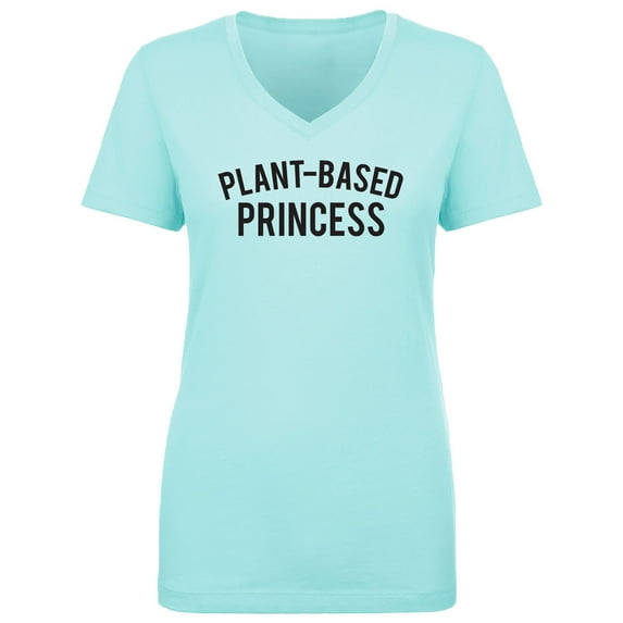 Plant-Based Princess Womens V-Neck T-Shirt