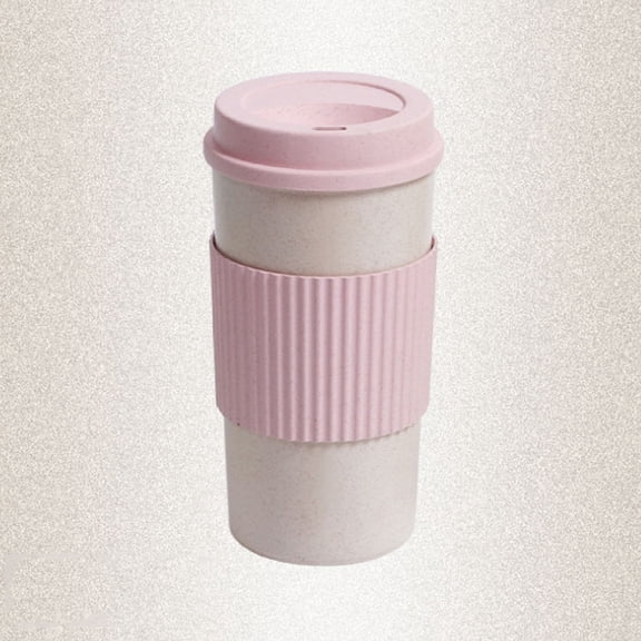 Plant-Based Reusable Coffee Cup with Lid| 11.8oz Portable Travel Mug made from Bamboo | Dishwasher Safe, Zero Waste, Plastic Free