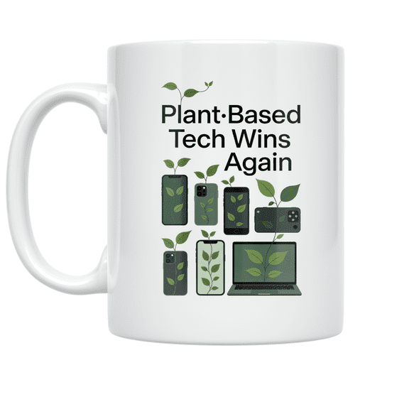 Plant-Based Tech Wins Again - Eco Tech Enthusiast - 11 oz Ceramic Coffee Mug