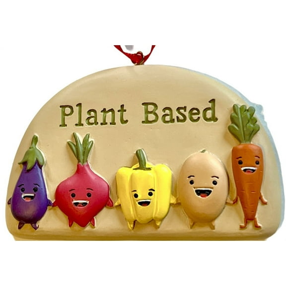 Plant Based Vegan Vegetarian Ornament Christmas Diet Healthy Eating Gift