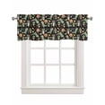 thumbnail image 1 of Plant Boots Kitchen Valances for Windows Farmhouse Linen Window Valance Curtain for Living Room Window Treatment Green Botanical Summer Lavender Black Country Valance Rod Pocket Topper, 42 x 12 Inch, 1 of 6