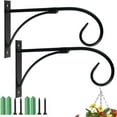 thumbnail image 1 of Plant Bracket, Iron Wall Hooks, Straight Downcurled Hanging for Wind Chimes, Flower Baskets, Decorative Plants, Lantern, Wind Spinners, Bird Feeders, Indoor or Outdoor Decoration, 1 Pack, 10.24x5.91", 1 of 8