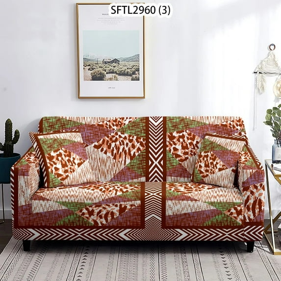 Plant Bright Flower Casual Style Seat Cover r 1/2/3/4-Seat Sectional L-Shape Cover Sofa All-Inclusive Slip-Resistant Strech