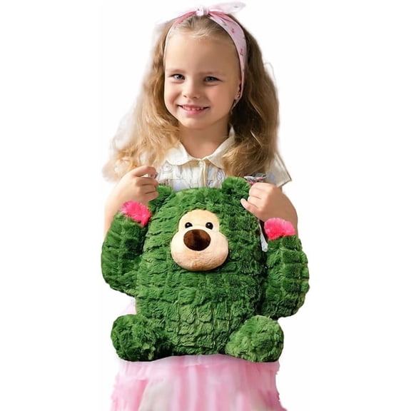 Plant Cactus Stuffed Animals Plush Toys - Super Soft & Washable Adorable Kids Character Animal Pillows for Room Decor, Gifts (Green-Cactus,9 inch)