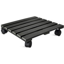 CERBIOR Plant Caddy Heavy Duty Plant Pot with 5 Rolling Wheels Indoor/Outdoor Holds up to 14 Inches and 150 Lbs Strong and Sturdy Design (14 Inch Square, Charcoal)