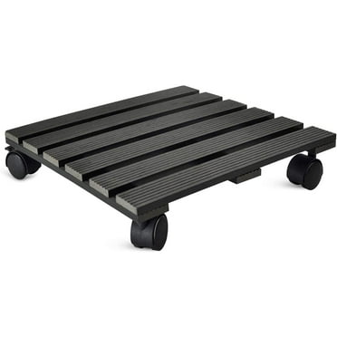 CERBIOR Plant Caddy Heavy Duty Plant Pot with 5 Rolling Wheels Indoor/Outdoor Holds up to 14 Inches and 150 Lbs Strong and Sturdy Design (14 Inch Square, Charcoal)