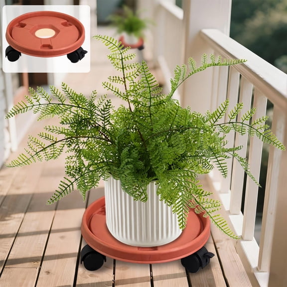 Plant Caddy Tray with Wheels,Heavy Duty Rolling Plant Stand Large Plant Dolly Cart with Lockable Casters for Indoor and Outdoor Flower Potted Displaying