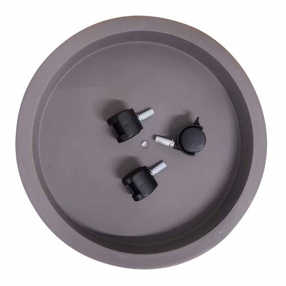 Plant Caddy, Universal Wheel Moving Tray for Flower Pot, Heavy Duty Pot Carrier Roller Round Chassis, Mobile Plant Stand for Indoor Outdoor Use(Dark Gray)