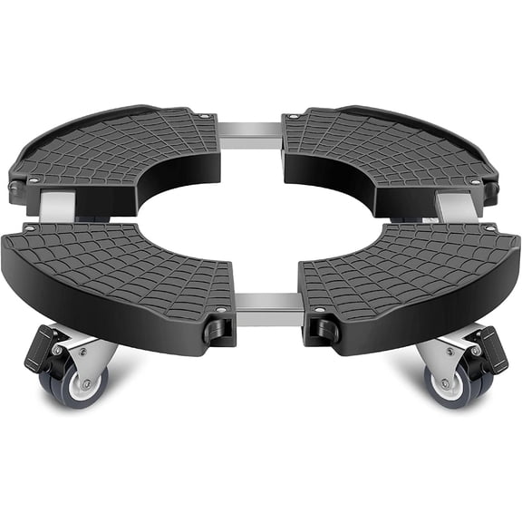 Plant Caddy with Wheels Heavy Duty, 15-21" Adjustable Plant Stand with Wheels, Large Plant Dolly Cart for Vertical Garden Tower, Vertical Planters, Patio Umbrella Base, Plant Pots, Trash Can