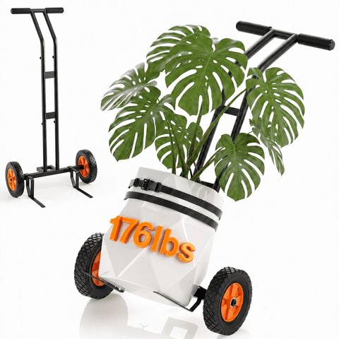 Plant Caddy with Wheels Rolling Caddy 176Lbs Heavy Duty Plant Dolly Cart Adjustable Clamp,Black