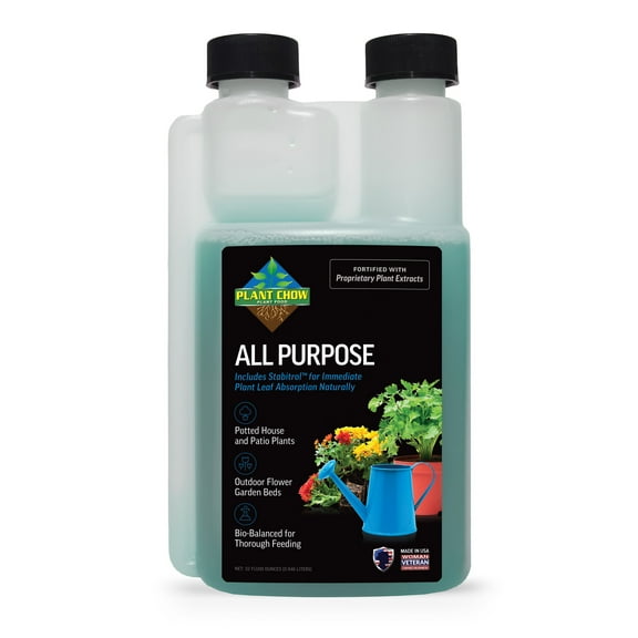 Plant Chow All Purpose Plant Food  Nutrient Liquid Fertilizer 32 oz - Garden