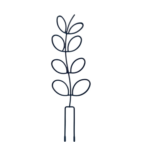 Plant Climbing Frame with Creative Leaf Shape Design, Durable Ironwork Trellis for Climbing Vines, Horticultural Fixed Rod for Potted Flower Plants