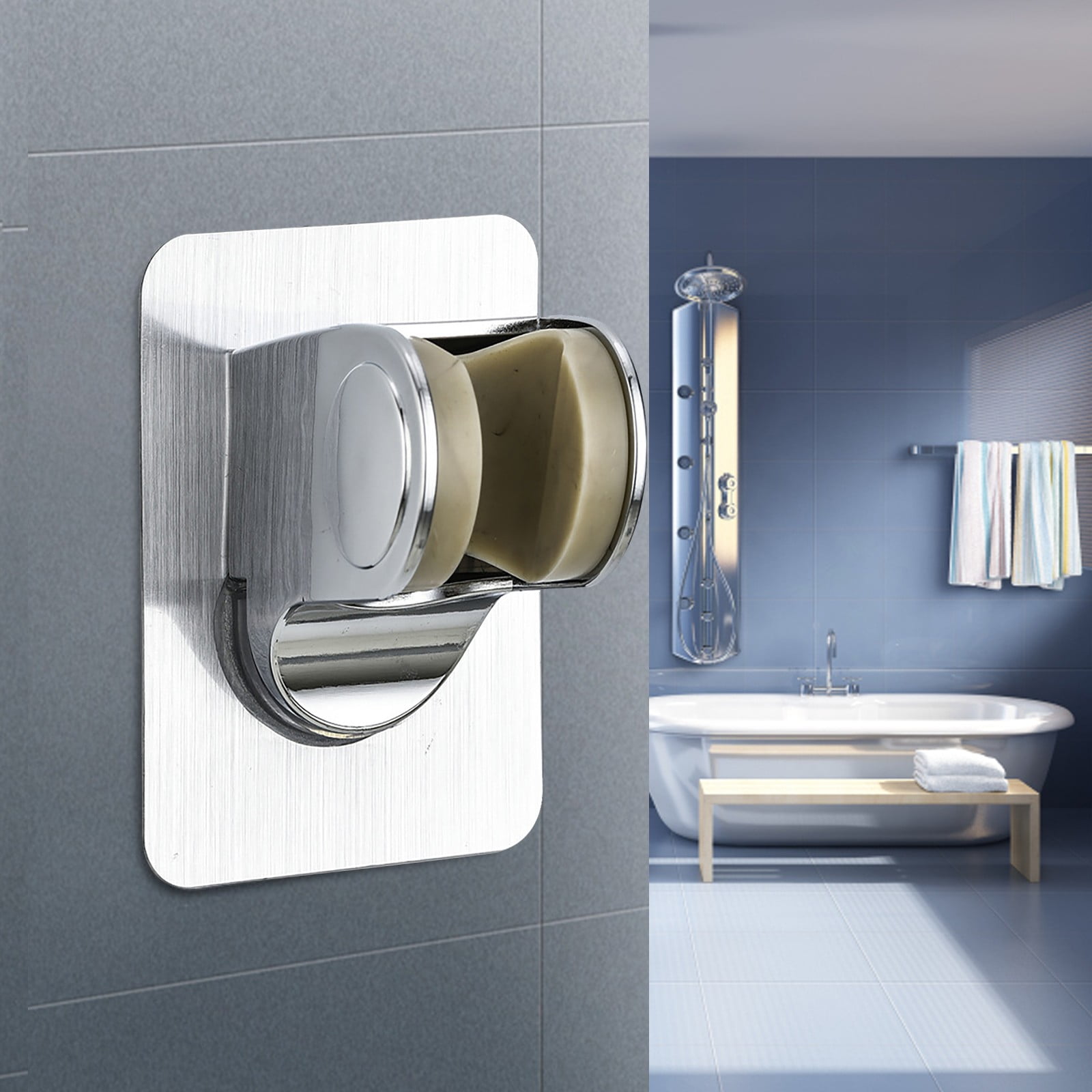 Plant Clips, Metal Clips, Self Adhesive Shower Head Bracket Adjustable