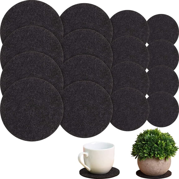 Plant Coasters Absorbent Felt Cork Plant Trivets 4 6 8 10 Inch Waterproof Pad Pot Protector 16 Pieces