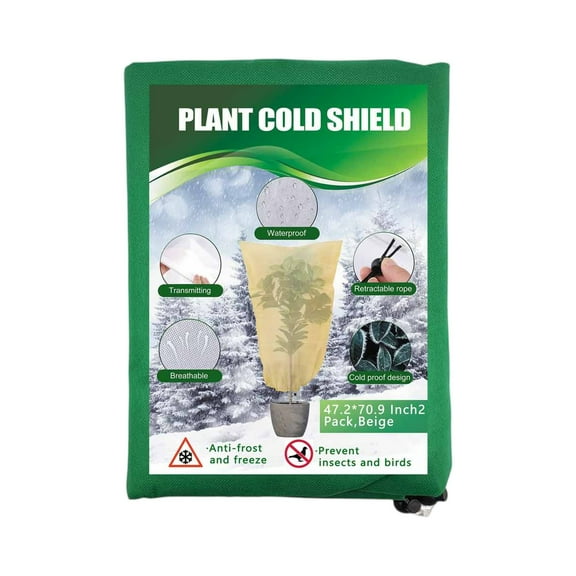Plant Cold Proof Covers for Garden and Orchard Frost Protective Insulation Bag for Trees Shrubs Outdoor Gardening Winter Freeze Shield Multiple Sizes Available Reusable Drawstring for Plant