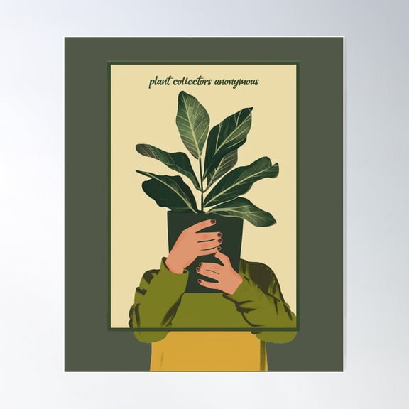 Plant Collectors Anonymous Poster Wall Art, Modern Wall Decor For Living Room Bedroom, 24x36 UNFRAMED