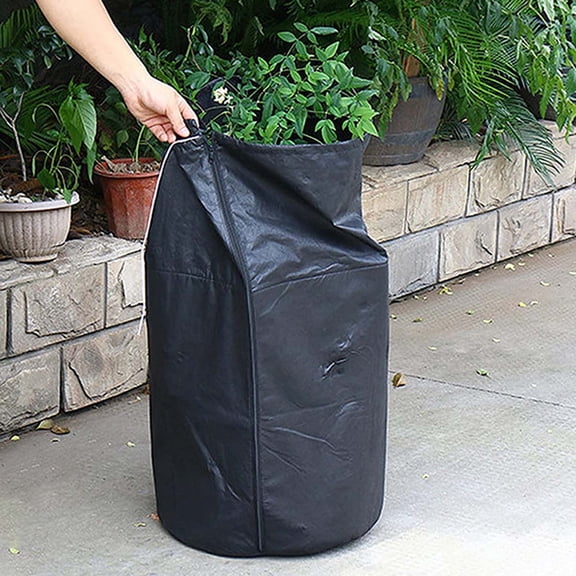 Plant Covers Damp Protection, Flower Pot Cover, Insulation Cover, Plant Covers with Drawstring and Zipper for Vegetable Flower Fabric Planting Pots