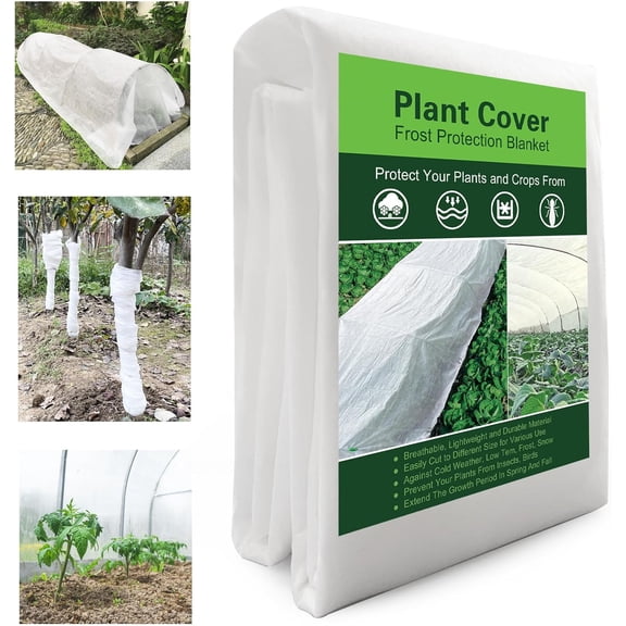 Plant Covers Freeze Protection 10 ft x 30 ft Reusable Thickened Floating Row Cover 1 oz/yd², Garden Winterize Cover for Trees, Gardens, Outdoor Plants, Cold Weather Snow and Sun Pest Protection