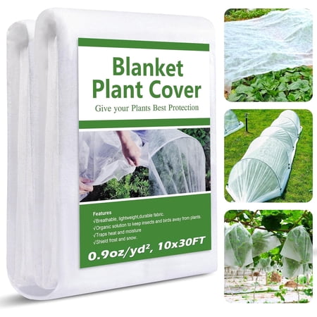 Plant Covers Freeze Protection 10x33ft(1.05 Oz/yd²)FifthQuarter Garden Cover Plant Floating Row Cover,Vegetable Frost Blanket Winter Frost Cloth Plant Freeze Protection