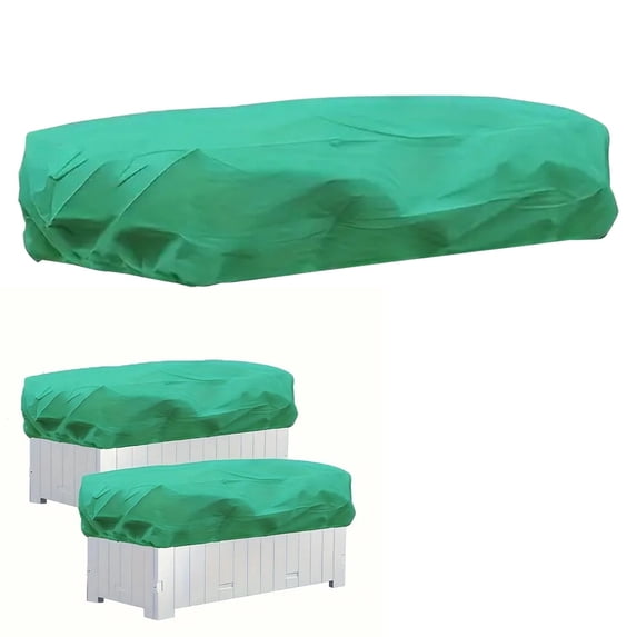 Plant Covers Freeze Protection, 59"x15.8"x17" Winter Plant Frost Blanket with Drawstring, Reusable Rectangular Frost Cloth, for Outdoor Plants, Shrubs & Raised Garden Beds (Green)