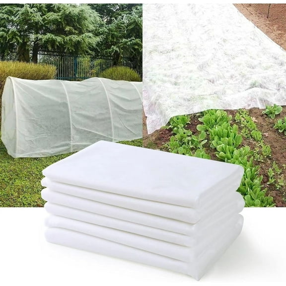 Plant Covers Freeze Protection Floating Row Cover 0.9 oz/yd², Garden Fabric Plant Cover Frost Protection Antifreeze Covers for Winter Frost/Sun Pest Protection 6.6 ft x 16.4 ft