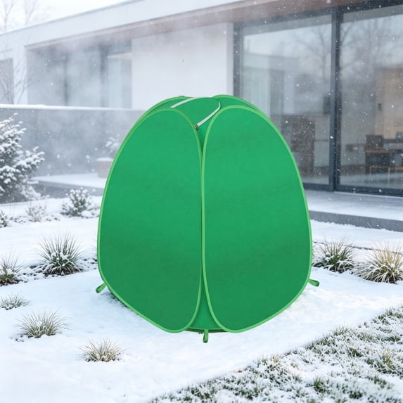 Plant Covers Freeze Protection, Pop Up Winter Plant Tent Foldable Shrub Cover with Ground Stakes, Breathable Non Woven Reusable Frost Guard for Outdoor Garden Plants