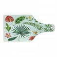 thumbnail image 1 of Plant Cutting Board, Diverse Pattern of Leaves and Flowers from Tropical Lands Heliconia Philodendron, Decorative Tempered Glass Cutting and Serving Board, Wine Bottle Shape, Multicolor, by Ambesonne, 1 of 1