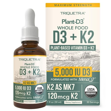 Triquetra Health Plant-D3 + K2 5,000 IU D3 Strength