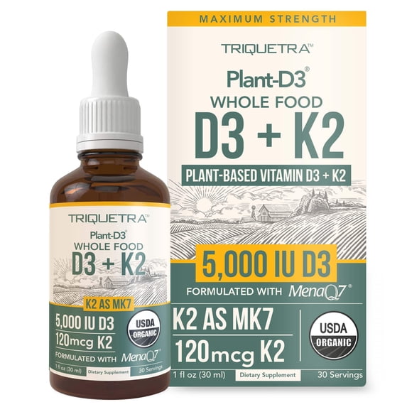 Triquetra Health Plant-D3 + K2 5,000 IU D3 Strength