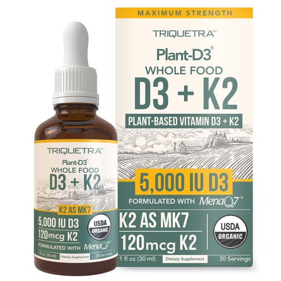 Triquetra Health Plant-D3   K2 5,000 IU D3 Strength