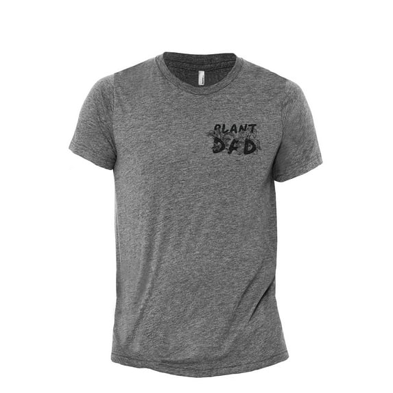 Plant Dad Men's Modern Fit Fun Casual T-Shirt Printed Graphic Tee Heather Grey Large