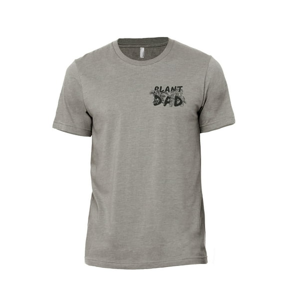 Plant Dad Men's Modern Fit Fun Casual T-Shirt Printed Graphic Tee Military Grey Large