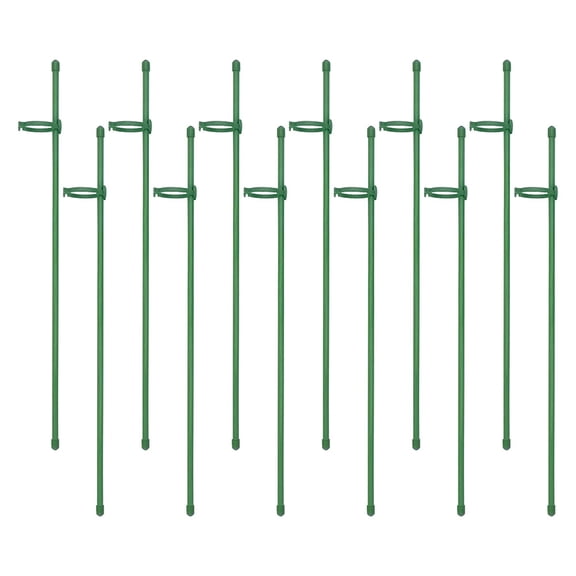 Plant Decor 12 Sets Green Stakes Stem Support Flower Supports Garden to Climb Glass Fiber