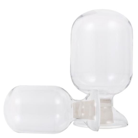 Plant Decor 2 Pcs Storage Bottle Clear Candy Jars Glass Matches Decorative Holder Rubber