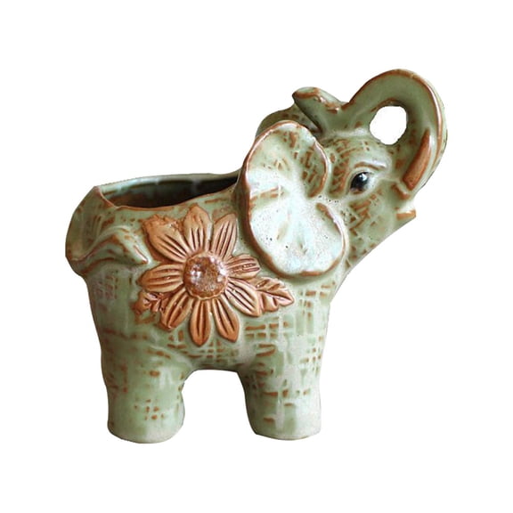 Plant Decor Elephant Succulent Flower Pot Small Flower Pot 12X7CM Brown