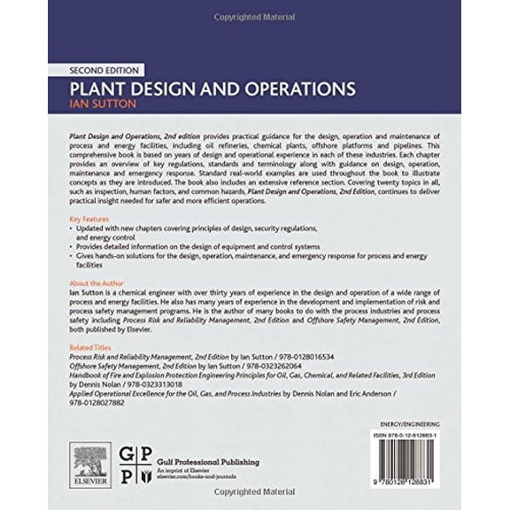 Pre-Owned Plant Design and Operations [Paperback] Sutton, Ian