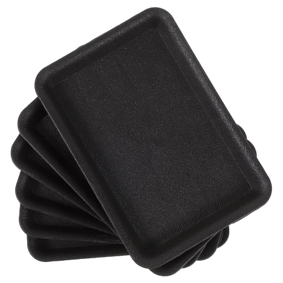 UEETEK 6Pcs Black Plant Drainage Saucers for Flower Pots Prevent Water Spills Indoor Outdoor