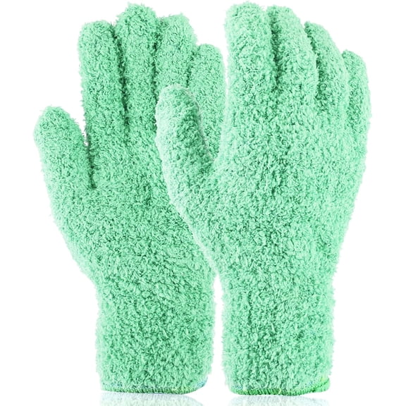 Plant Dusting Gloves, Microfiber Dusters for Cleaning Kitchen Indoor Mitt for House Use Desk Window Blind Screen Wash