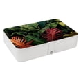 thumbnail image 1 of Plant Elegant PU Leather Jewelry Box with Removable Compartment, Portable Earring Organizer, Necklace Organizer, and Decorative Box, 1 of 6
