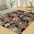 thumbnail image 1 of Plant Floral Rug Machine Washable Area Rugs, Distressed Vintage Koi Non-Slip Carpet For Hallway, Living Room, Bedroom, Kitchen And Laundry Room, Low Pile Rug 3x4ft, 1 of 6