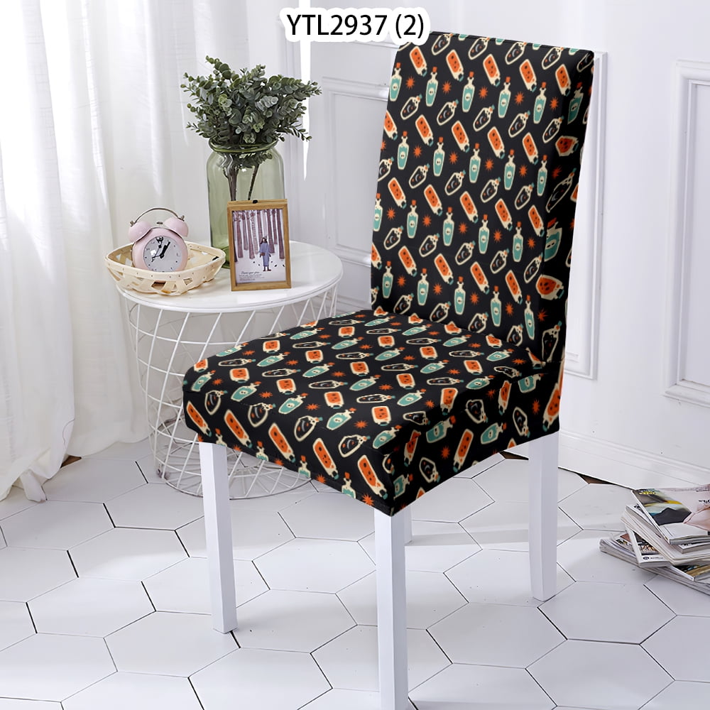 Plant Florel Decor Chairs Cover Sunflower Elastic Spandex Chair Covers