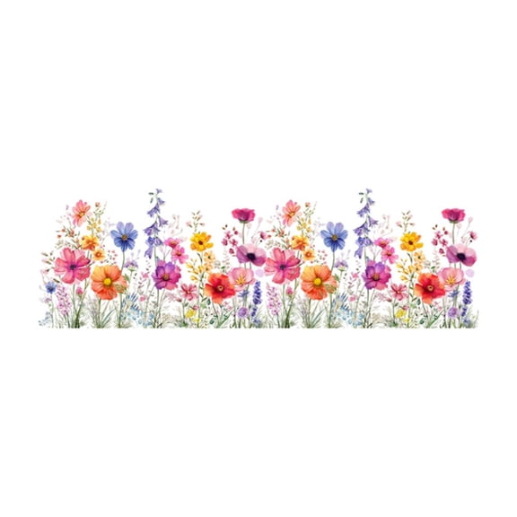 Plant Flower Bell Wall Stickers, Kitchen Bathroom Decoration Wall Stickers 2Pcs Smile Home