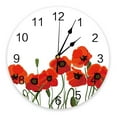 thumbnail image 1 of Plant Flower Poppy Petal Wall Clock Modern Design Living Room Decoration Kitchen Silent Clock Home Decor, 1 of 5
