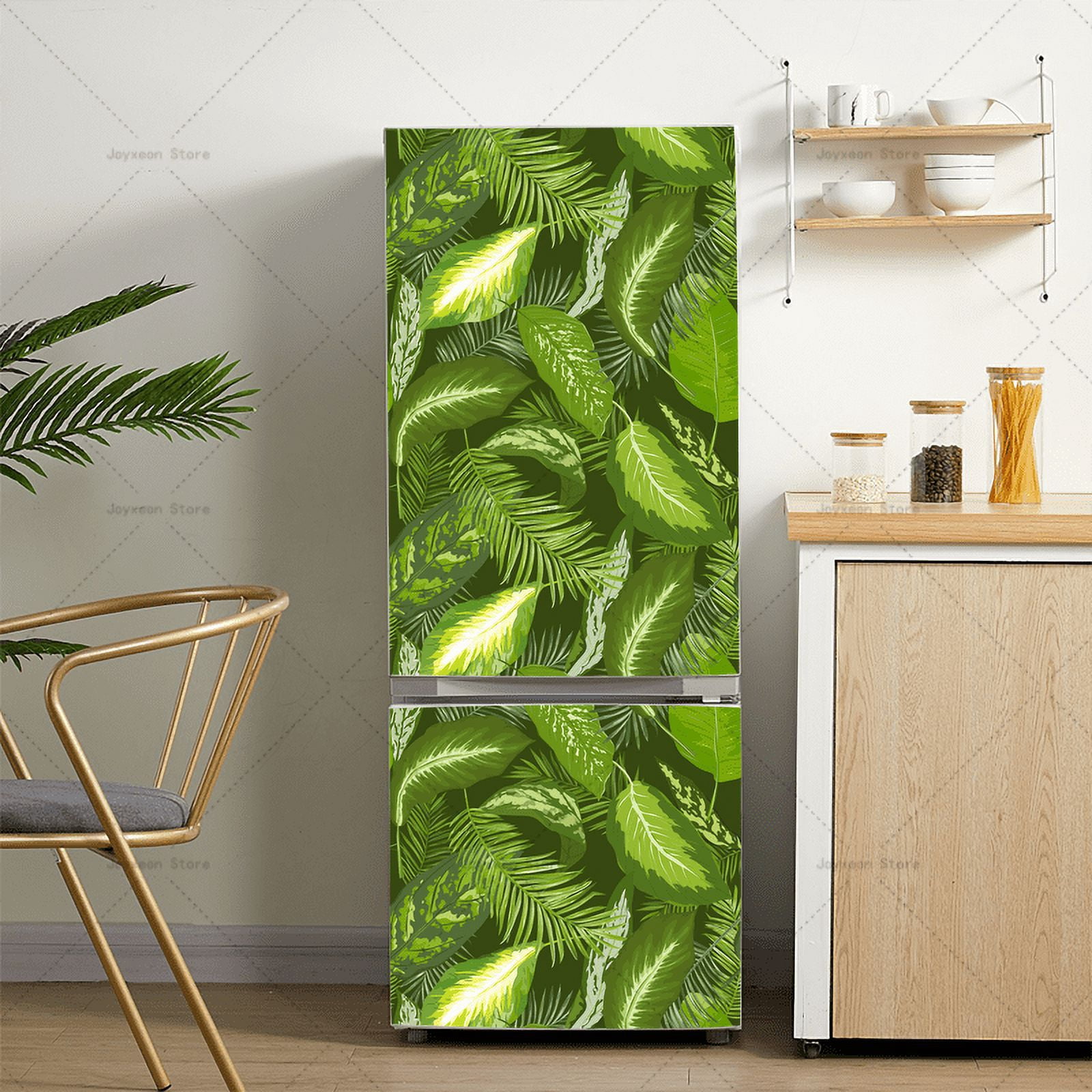 Plant Flower Refrigerator Door Sticker Art Print Kitchen Refrigerator ...