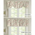thumbnail image 1 of Plant Flower Short Window Curtain Adjustable Tie Up Valance for Living Room Kitchen Window Drapes, 1 of 6