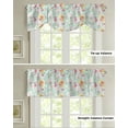 thumbnail image 1 of Plant Flower Short Window Curtain Adjustable Tie Up Valance for Living Room Kitchen Window Drapes, 1 of 6