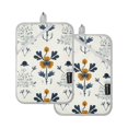 thumbnail image 1 of ALAZA Plant Flowers Pot Holders Set of 2 Heat Resistant Kitchen Oven Mitts, 1 of 7