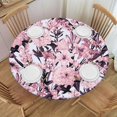 thumbnail image 1 of Plant Flowers Round Fitted Tablecloth Leaf Florl Birds Elastic Edged Waterproof Table Cloth Dining Table Decorations Accessorie, 1 of 7