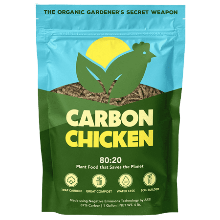 Carbon Chicken Organic All-Purpose Pelleted Slow-Release Soil Amendment, 4 lb Bag with Biochar and Manure Blend